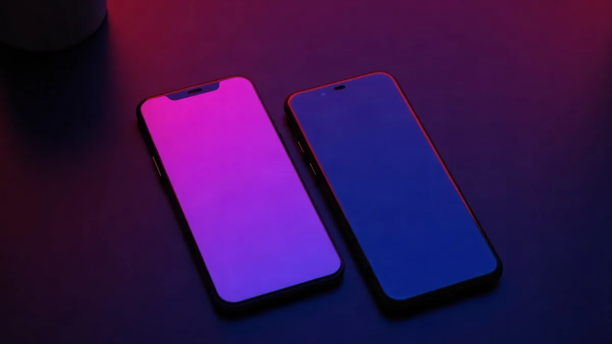 Due smartphone diversi affiancati su una superficie scura riflettente (illustrazione dell’articolo)